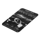 Aangepaste bruiloft Sla de datum kalender magneet (Linkerzijde)
