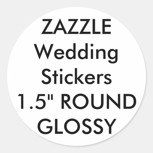 Aangepaste bruiloft stickers 1,5-inch ROND GLOSSY (Voorkant)
