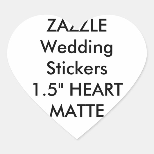 Aangepaste Bruiloft Stickers HART MAT (20 pk.) (Voorkant)