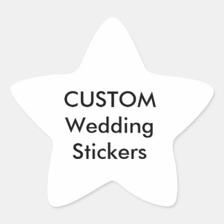 Aangepaste bruiloft Stickers STAR MATTE (20 pk.)