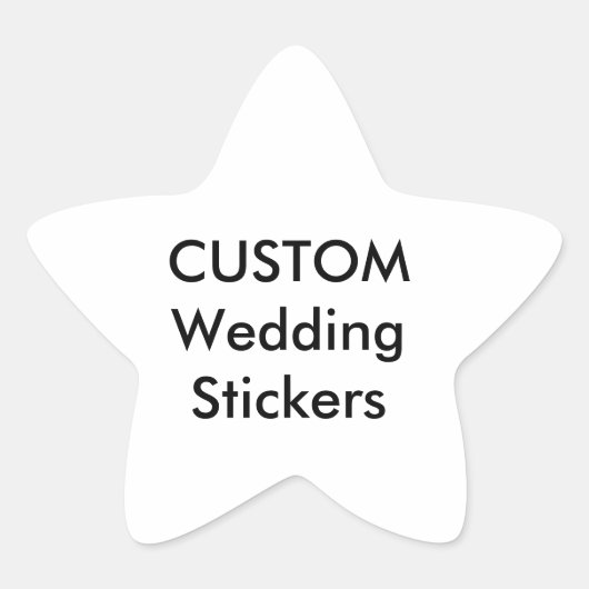 Aangepaste bruiloft Stickers STAR MATTE (20 pk.) (Voorkant)