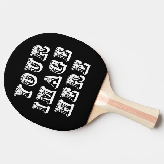 Aangepaste bruiloft tafeltennisbatje (Zijkant)