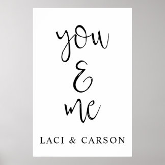 Aangepaste bruiloft teken - Elegant gepersonalisee Poster