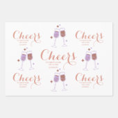 Aangepaste bruiloft voor Cheers Script Inpakpapier Vel (Voorkant 3)