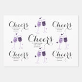 Aangepaste bruiloft voor Cheers Script Inpakpapier Vel (Voorkant 2)