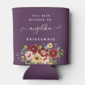 Aangepaste bruiloft voor en achter Floral Blikjeskoeler (Achterkant)