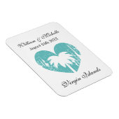 Aangepaste bruiloft voor tropisch strand magneet (Rechterzijde)