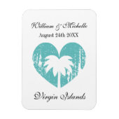 Aangepaste bruiloft voor tropisch strand magneet (Verticaal)