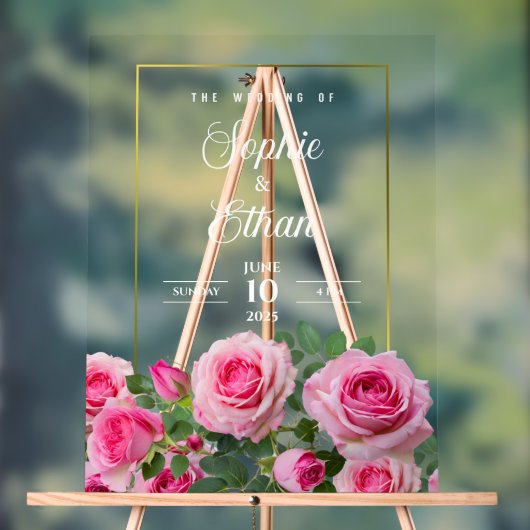 Aangepaste bruiloft welkom acryl teken bord (Neutraal)