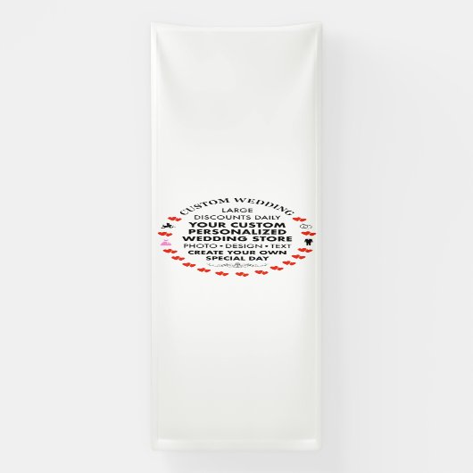 Aangepaste bruiloft Welkom Teken 10 'x 4' Vinyl Ba Spandoek (Verticaal)