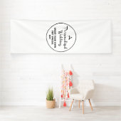 Aangepaste bruiloft Welkom Teken 12 'x 4' Vinyl Ba Spandoek (Insitu)