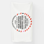 Aangepaste bruiloft welkom teken 1.6' x 3' Vinyl B Spandoek (Verticaal)