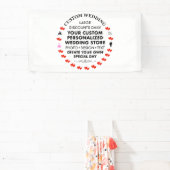 Aangepaste bruiloft welkom teken 1.6' x 3' Vinyl B Spandoek (Insitu)