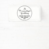 Aangepaste bruiloft welkom teken 1' x 2' Vinyl Ban Spandoek (Insitu)