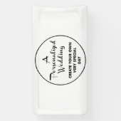 Aangepaste bruiloft welkom teken 1' x 2' Vinyl Ban Spandoek (Verticaal)