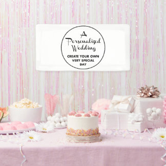Aangepaste bruiloft welkom teken 1' x 2' Vinyl Ban Spandoek