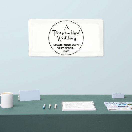 Aangepaste bruiloft welkom teken 1' x 2' Vinyl Ban Spandoek (Beurs)