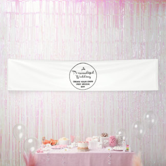 Aangepaste bruiloft Welkom Teken 2.5'x12' Vinyl Ba Spandoek