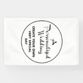 Aangepaste bruiloft welkom teken 4 'x 2.5' Vinyl B Spandoek (Horizontaal)