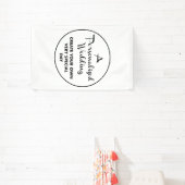 Aangepaste bruiloft welkom teken 4 'x 2.5' Vinyl B Spandoek (Insitu)