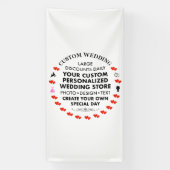 Aangepaste bruiloft welkom teken 8 'x 4' Vinyl Ban Spandoek (Verticaal)