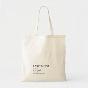 Aangepaste bruiloft welkom tote bag