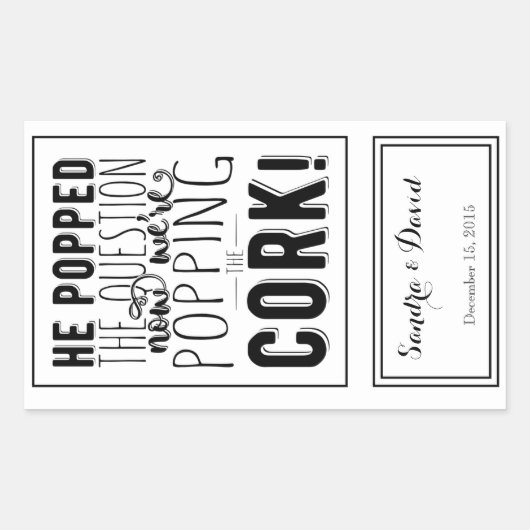 aangepaste bruiloft wijn fles label gepersonalisee (Voorkant)