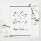 Aangepaste bruiloft wijn label sparkling wijnetiket (Enkel label)