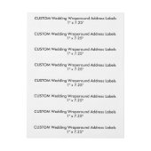 Aangepaste bruiloft Wraparound Adresetiketten 1"x7 Adreslabel Wikkel (Vel)