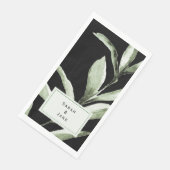 Aangepaste bruiloft - zwart servet (Hoek)