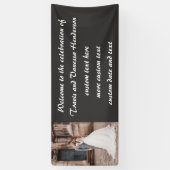Aangepaste bruiloftsreceptie spandoek (Verticaal)