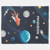 Aangepaste buitenruimteactiviteit in het melkwegst fleece deken (Voorkant (Horizontaal))