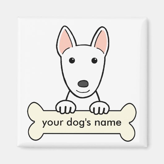 Aangepaste bull Terrier Magneet (Voorkant)