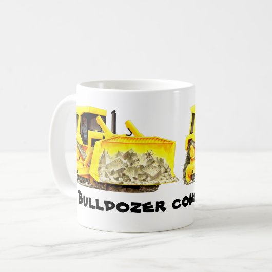 Aangepaste Bulldozer Construction Coffee Mok (Voorkant links)