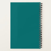 Aangepaste Bullet Journal Blauwgroen Boho Paisley Notitieboek (Achterkant)