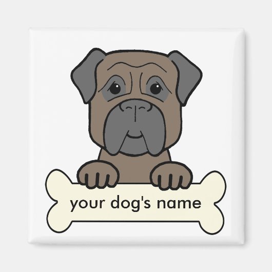 Aangepaste Bullmastiff Magneet (Voorkant)