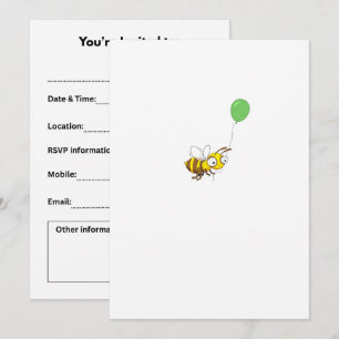 Aangepaste Bumble bee Verjaardag Kaart