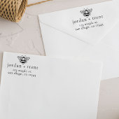 Aangepaste Bumble Bee Zelfinking Retouradres Stemp Zelfinktende Stempel