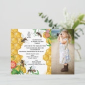 Aangepaste Bumblebee-derde uitnodiging voor thuisd (Staand voorkant)