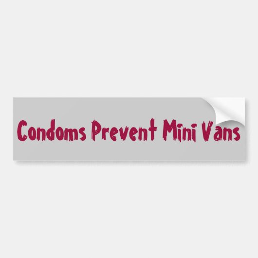 Aangepaste bumpersticker voor condooms (Voorkant)