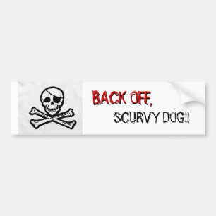 Aangepaste Bumpersticker voor vlag Pirate Flag