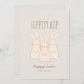 Aangepaste bunnies Pasen Feestdagenkaart (Voorkant / Achterkant)