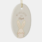 Aangepaste bunnies Pasen Keramisch Ornament (Rechts)