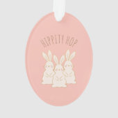 Aangepaste bunnies Pasen Ornament (achterkant)