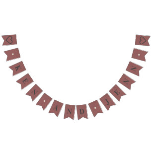 Aangepaste Bunting Banner - Blushing Champagne Wed