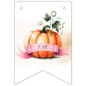 Aangepaste Bunting Banner Sjabloon Herfst Verjaard (Eerste vlag)