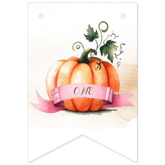 Aangepaste Bunting Banner Sjabloon Herfst Verjaard (Eerste vlag)