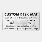 Aangepaste bureaumat - Giant bureau beschermer pad (Keyboard & Muis)