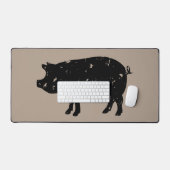 Aangepaste bureaumat met  varkenssilhouet (Keyboard & Muis)
