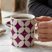 Aangepaste Burgundy Crème Moderne Geometrische Roo